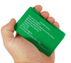 Credit card sized fresnel magnifying lenses easily fit your wallet, purse, Altoids tin, or survival kit.