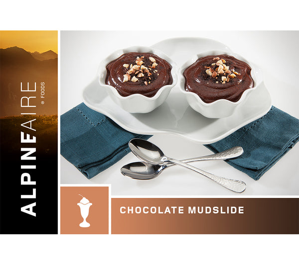 The Chocolate Mudslide dessert is an easy prep freeze-dried dessert that gives a nice calorie boost at the end of the day.