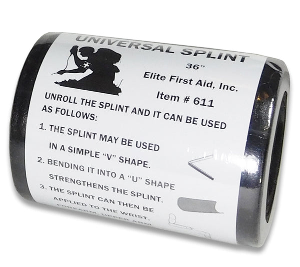 Rolled Universal Soft-Shell Splint, 4.5"x36", Black.