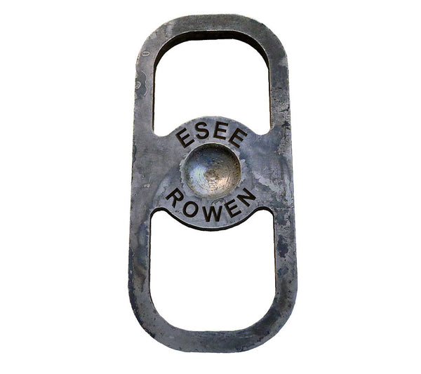 The Fire Steel from ESEE Knives is a striker for ferro rods and flint, as well as a bow drill socket for friction fire starting.