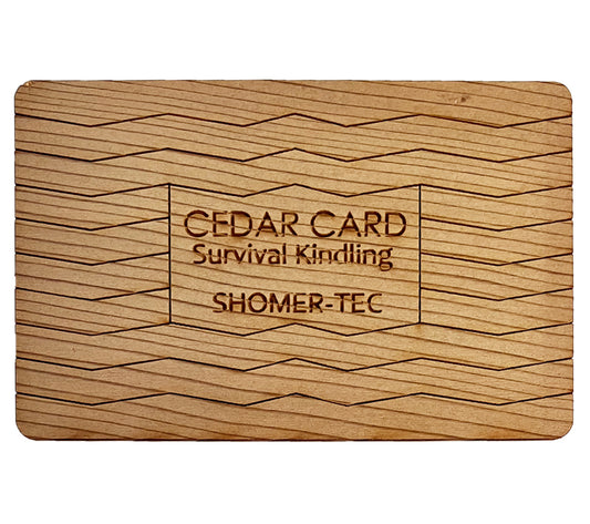 Fire Card, Western Red Cedar Tinder Source | 5col Survival Supply
