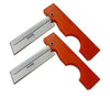 Blaze Orange Derma-Safe Folding Razors with stainless steel blades.