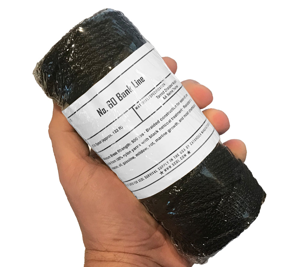 The 1/2 lb roll contains 132 ft of line and is designed for resistance against rot, growths, and various corrosive materials.