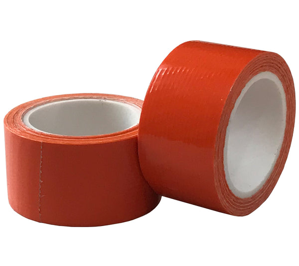 High-visibility orange contractor grade duct tape on 1"x100" rolls with a strong plastic core are lightweight and easy to carry in your backpack, survival kit, or glove compartment.