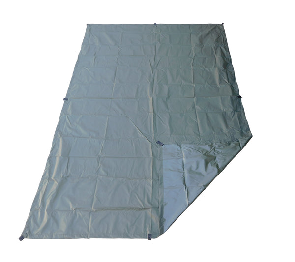 Olive Drab 5col Ultralight Tarp showing treated side