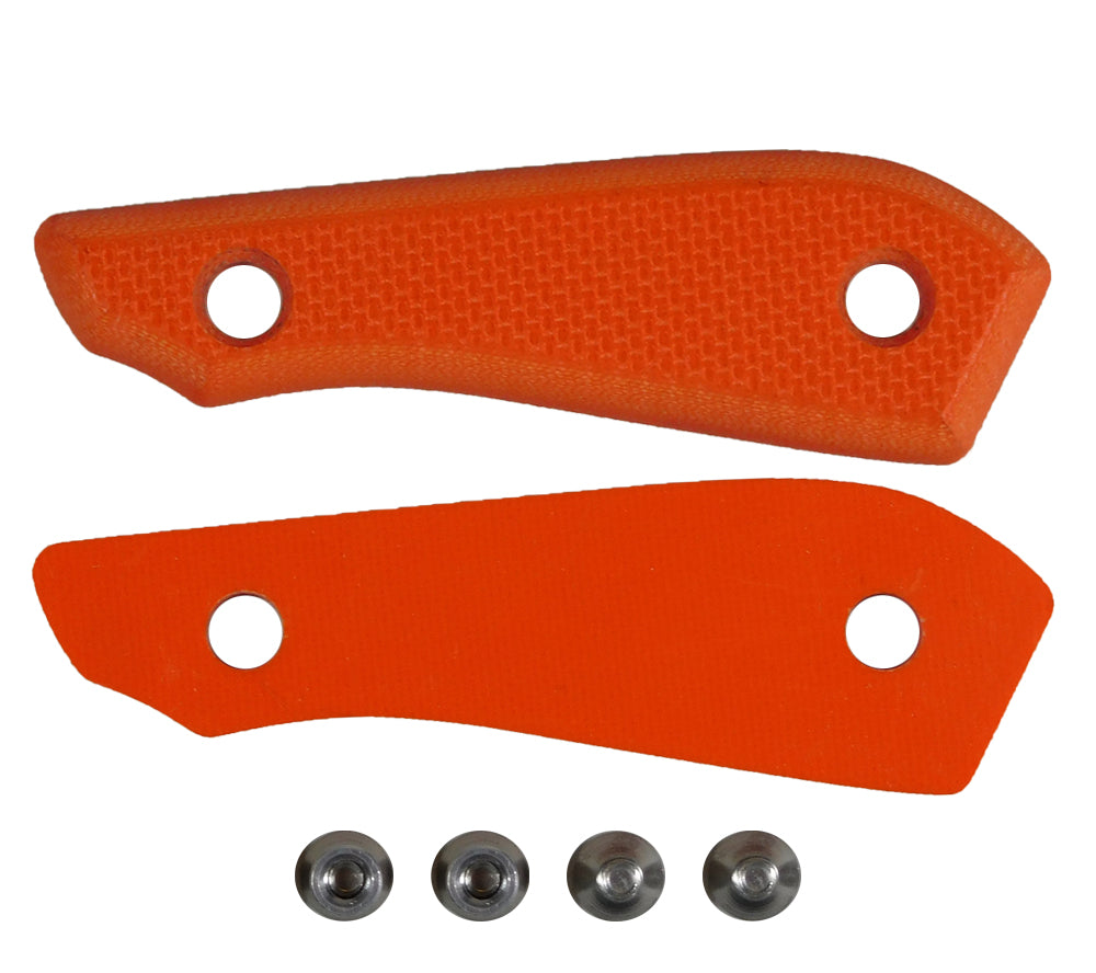 High Visibility Orange G10 Handle Scales for your Backpacker Knife from White River Knife and Tool.