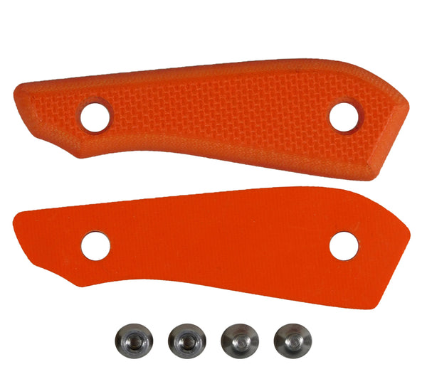 High Visibility Orange G10 Handle Scales for your Backpacker Knife from White River Knife and Tool.