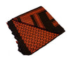 Red and Black cotton scarf (shemagh), 42 in. x 42 in.