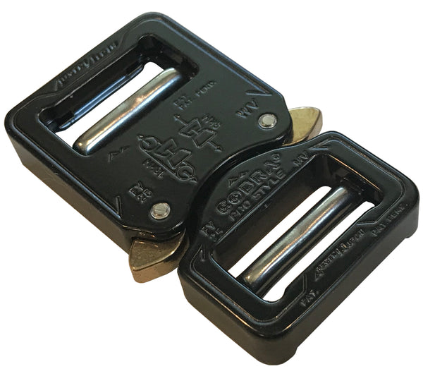 The Dual Adjustable 25mm COBRA Quick Release Buckle can be installed on new straps with no sewing required.