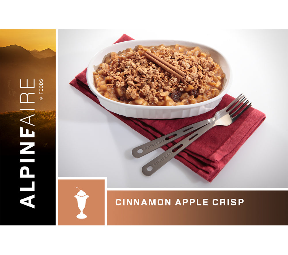 Cinnamon Apple Crisp is a tasty back country dessert ideal for backpacking, wilderness survival, and emergency preparedness.
