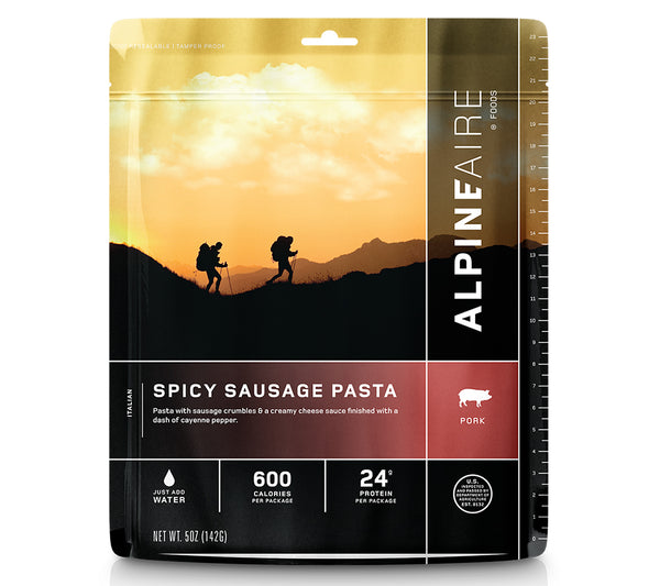 AlpineAire Foods Spicy Sausage Pasta Freeze Dried Meal