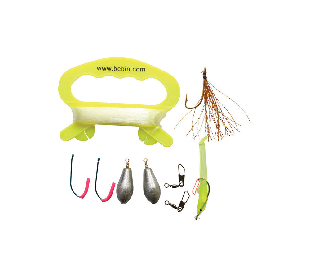 BCB's Survival Fishing Kit includes hooks, sinkers, lures, line and winder.