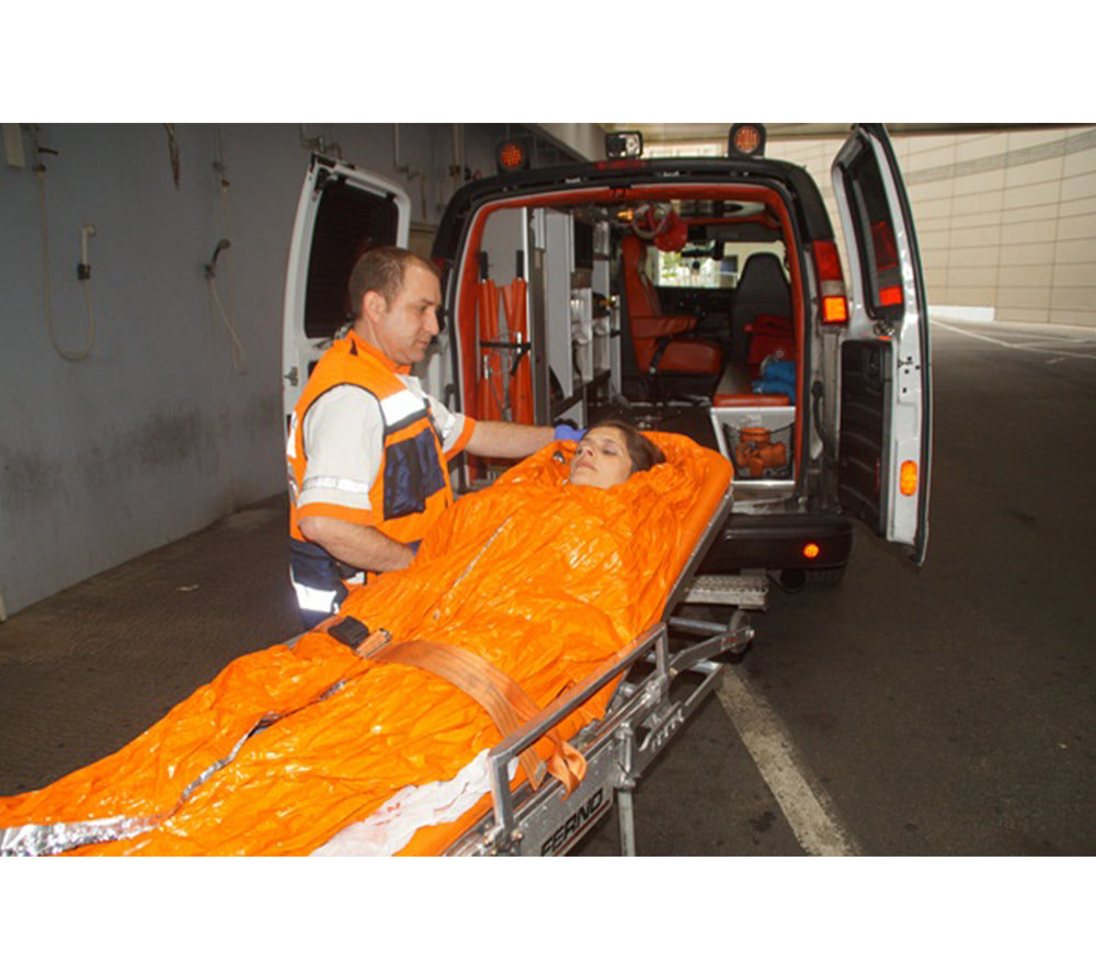 The EMS Blanket from Blizzard Protection Systems uses 2-layer Reflexcell Technology to retain heat.