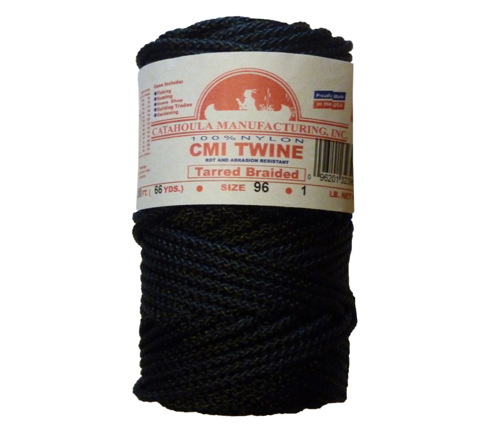 #96 bank line (tarred, braided) is the strongest netcoat treated AA seine twine available.  Manufactured in Louisiana by Catahoula Manufacturing.