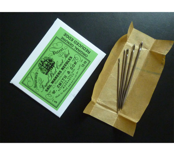 This 5-pack of Wm. Smith & Son steel sailmaker's sewing needles are sold in packs of five, sizes 13-19.