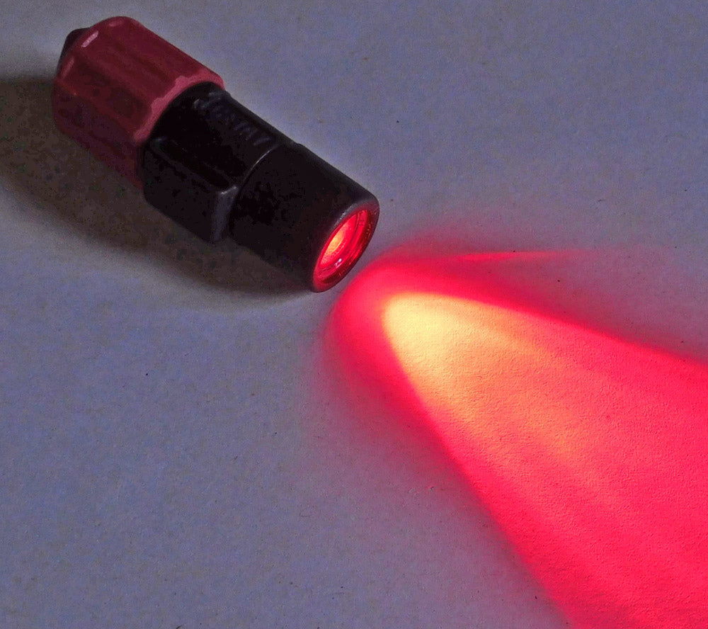 The red LED Finger Light from Cejay Engineering does not impact night vision.