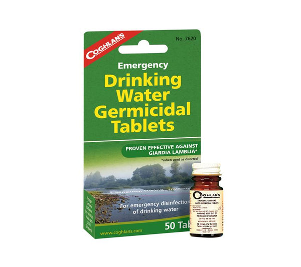 Coghlan's Germicidal Drinking Water Treatment tablets are effective against giardia and more.