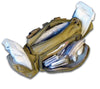 Tan Rapid Response bags have four main compartments for gear organization.