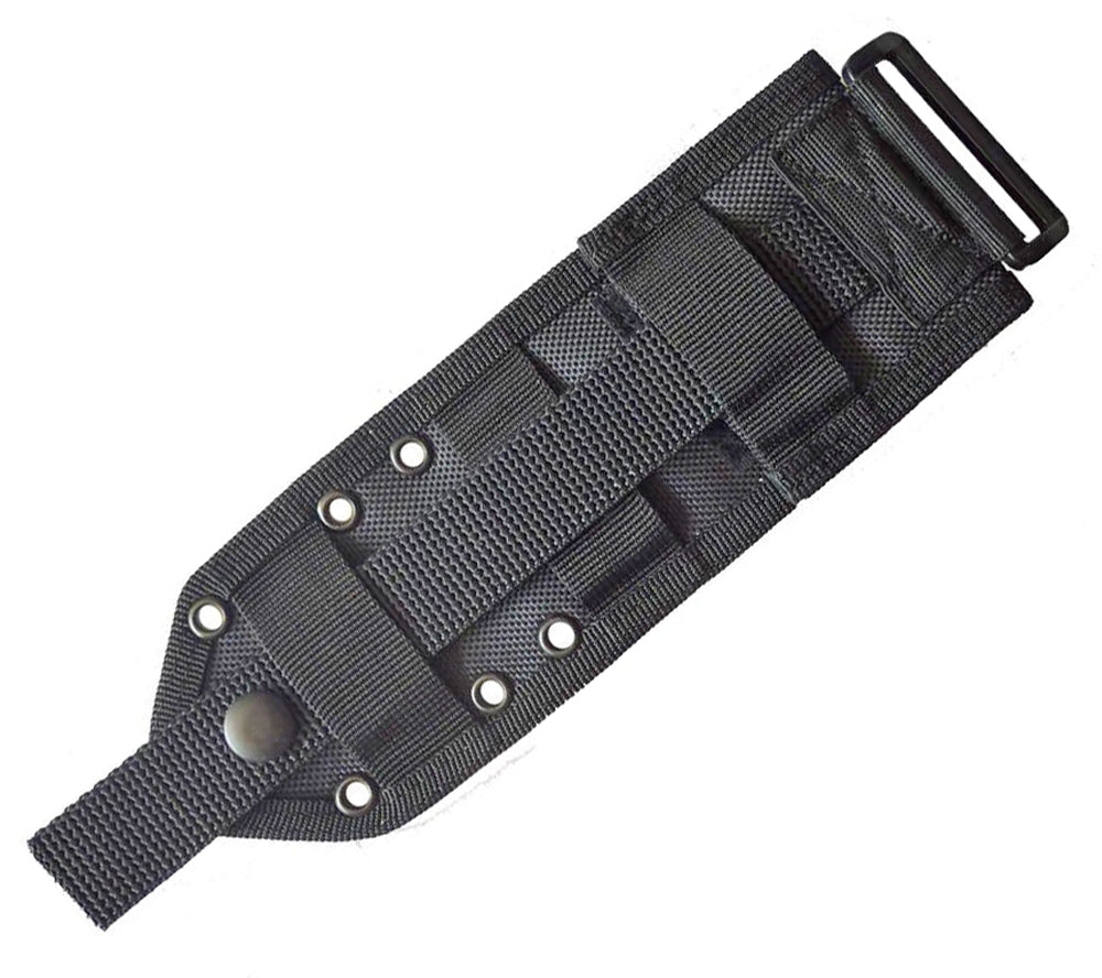 The MOLLE Back Panel for ESEE's Model 3 and Model 4 Knives allows users to attach the sheath to PALS grids.