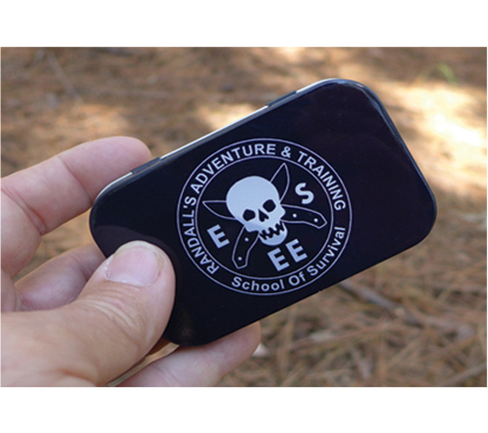 This pocket-sized mini-survival kit fits in the palm of your hand.