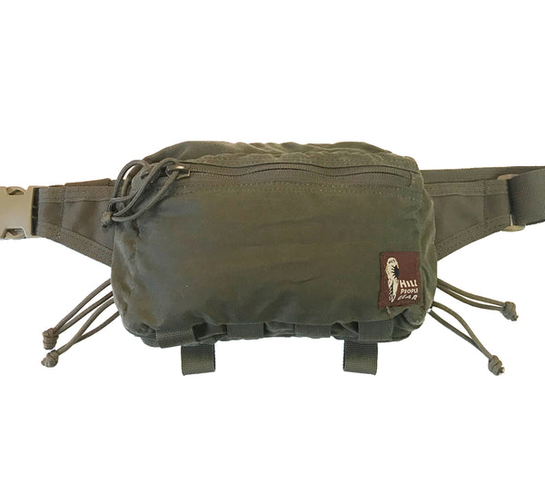 Hill People Gear's Belt Pack, available here in Olive Waxed Canvas.