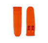 Front and back of the high visibility orange emergency signal whistle.