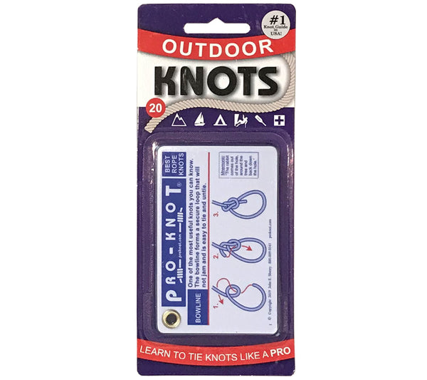 Outdoor Knots card set from Pro-Knot ships free from 5col Survival Supply, and is a great reference for camping, climbing, fishing, and loading.