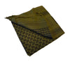 A Red Rock Outdoor Gear Olive Drab/Black shemagh, 42 in. x 42 in., 100% cotton.