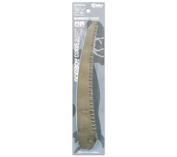 Silky Outback Gomboy Curve Pro replacement blade. 240mm blade length, 8 teeth per 30mm, part no. 753-24.