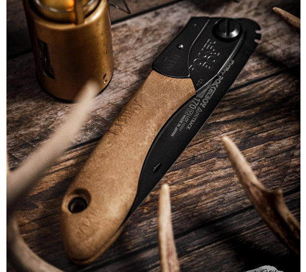 Designed for Bushcrafters, hunters, and outdoorsmen, the Silky Outback Pocketboy is the best compact folding saw on the market.