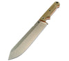 Made with hardened stainless steel with canvas micarta handle.